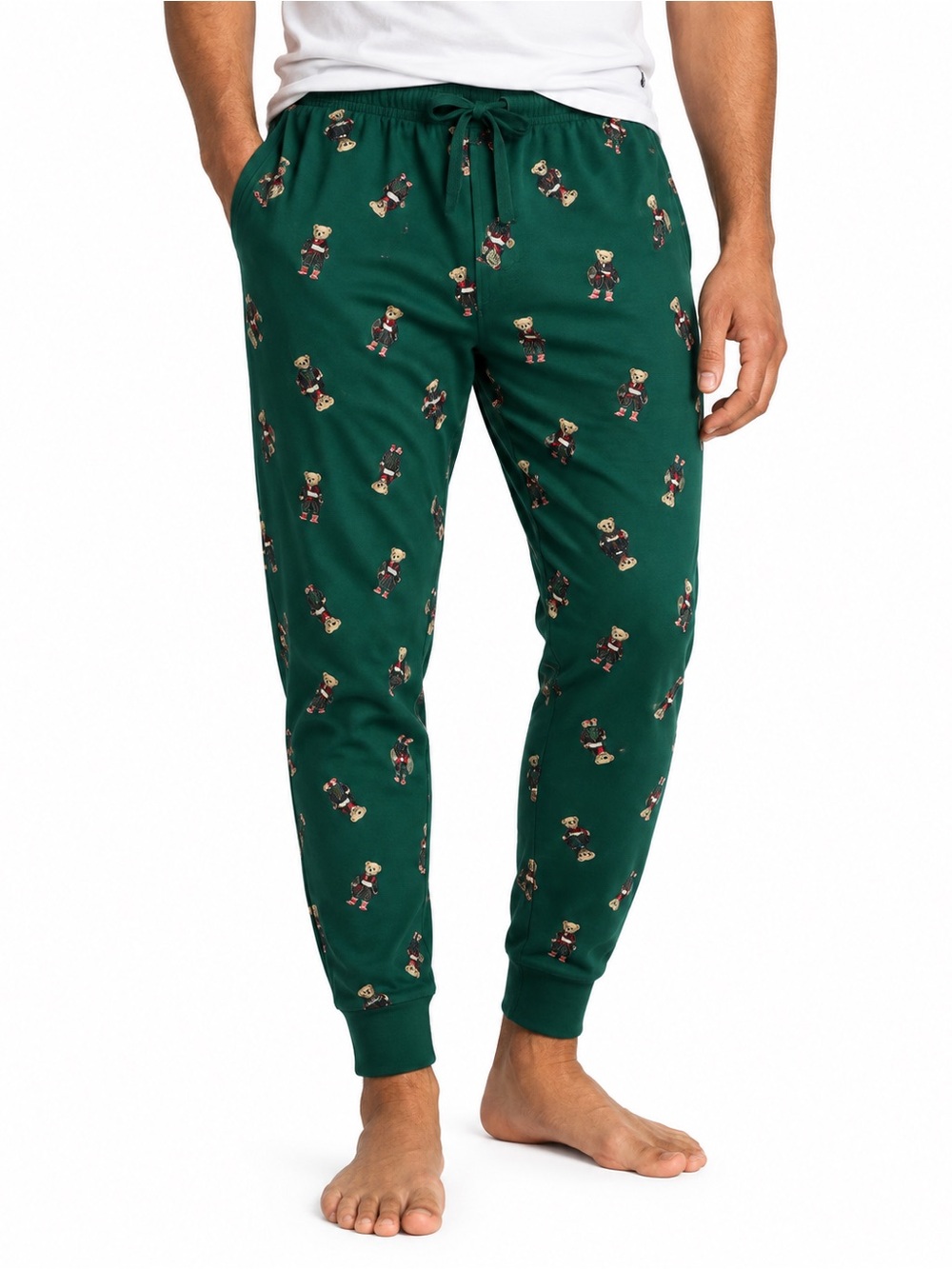 Polo Ralph Lauren Men's Polo Bear Pajama Jogger Pants S Green